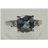 Image 1 : #41-14KT WHITE GOLD TANZANITE & DIAMOND RING