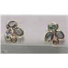 Image 1 : #45-14KT YELLOW ALEXANDRITE & DIAMOND EARRINGS