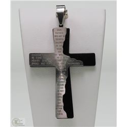#47-STAINLESS STEEL RELIGIOUS MEN'S CROSS PENDANT