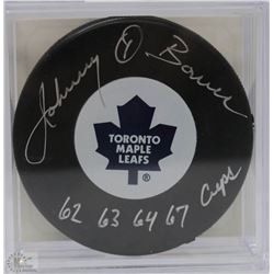 JOHNNY BOWER SIGNED TORONTO MAPLE LEAFS