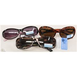 BAG OF THREE NEW LADIES DESIGNER SUNGLASSES