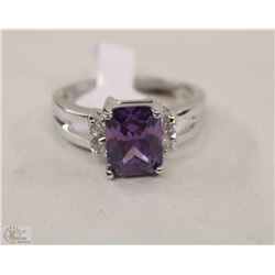 LADIES 10KT WHITE GOLD FILLED/PLATED RING SZ 7