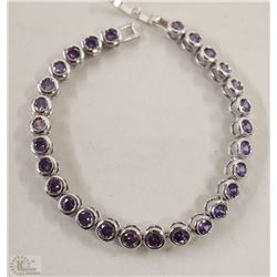 LADIES WHITE GOLD FILLED/PLATED TENNIS BRACELET