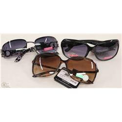 BAG OF THREE NEW LADIES DESIGNER SUNGLASSES