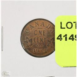 1) CANADIAN 1933 PENNY