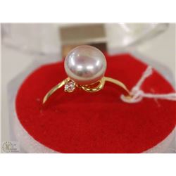 #49-FRESH WATER PEARL RING,925 STERLING SILVER