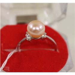 #38-FRESH WATER PEARL RING,925 STERLING SILVER