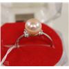 Image 1 : #38-FRESH WATER PEARL RING,925 STERLING SILVER