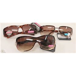 BAG OF THREE NEW LADIES DESIGNER SUNGLASSES