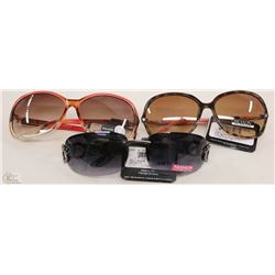 BAG OF THREE NEW LADIES DESIGNER SUNGLASSES