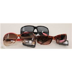 BAG OF THREE NEW LADIES DESIGNER SUNGLASSES