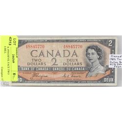 CANADA 1954 DEVIL FACE TWO DOLLAR BILL
