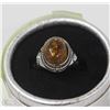 Image 1 : OVAL AMBER FASHION RING