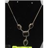 Image 1 : .925 CHAIN WITH STONES NECKLACE AND DISPLAY