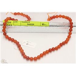 #93-RED AGATE LOOSE BEAD NECKLACE