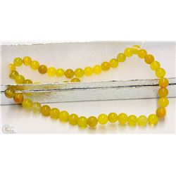 #92-ORANGE/YELLOW AGATE LOOSE BEAD NECKLACE
