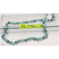 #98-SEA SHELL PEARL NECKLACE 17"/8MM