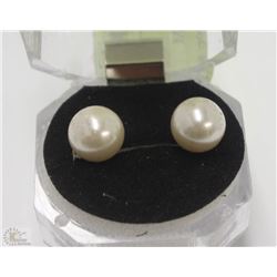 #32-SEA SHELL PEARL EARRINGS/CREAMY MILK 10MM