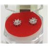 Image 1 : #54-CUBIC ZIRCONIA EARRINGS,925 STERLING SILVER
