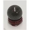 Image 1 : #27-NATURAL BLOOD STONE SPHERE CRYSTAL