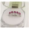 Image 1 : #75-RED RUBY RING,925 STERLING SILVER