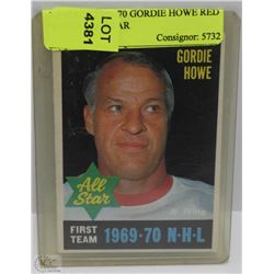 VINTAGE 1969-70 GORDIE HOWE RED WINGS ALL STAR