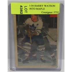 VINTAGE 1953-54 HARRY WATSON SIGNED TORONTO MAPLE