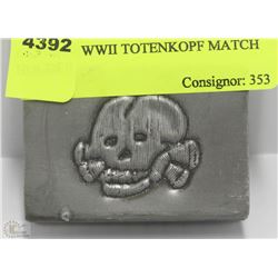 GERMAN WWII TOTENKOPF MATCH HOLDER