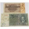 Image 1 : NAZI WWII 10 AND 5 MARKS STAMPED LUFTWAFFE