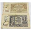 Image 1 : 2 WWII BANK NOTES STAMPED AUSCHWITZ AND JUDE