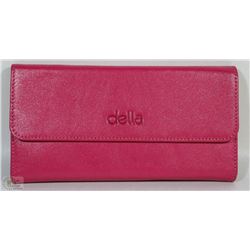 NEW DELLA  LEATHER KAREN WALLET PINK