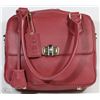 Image 1 : NEW DELLA LEATHER EMMA SATCHEL/SHOULDER BAG RED