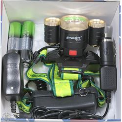TACTICAL LED HEADLAMP 6000 LUMEN WITH 2 CHARGERS