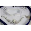 Image 1 : HEART SHAPE JEWELRY BOX WITH JEWELRY SET