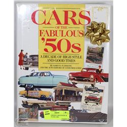 NEW UNOPENED LARGE BOOK OF FABULOUS 50S CARS