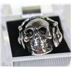 Image 1 : MEN'S HEAVY STAINLESS STEEL SKULL RING SZ10