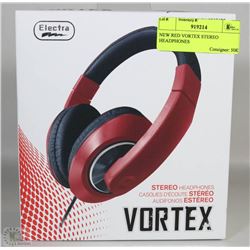 NEW RED VORTEX STEREO HEADPHONES
