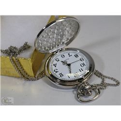 NEW SILVER POCKET WATCH