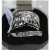 Image 1 : 925 STERLING SILVER WEDDING SET WITH CZ STONES
