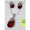 Image 1 : AUSTRIAN CRYSTAL RED STONE SET