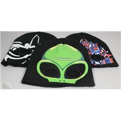3 PACK OF GLOW IN THE DARK TOQUES