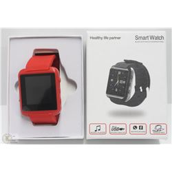 RED BLUETOOTH SMARTWATCH FOR ANDROID OR IPHONE