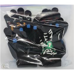 6 PACK OF GLOW IN THE DARK GLOVES