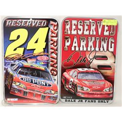 PAIR OF RESERVED PARKING SIGNS "JEFF GORDON"