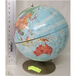 VINTAGE WORLD GLOBE WITH USSR