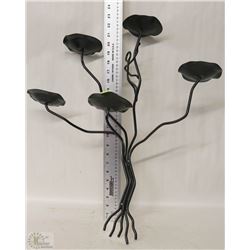 BLACK WROUGHT IRON CANDLE TREE