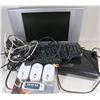 Image 1 : BOX WITH MONITOR , KEYBOARD DVD PLAYER AND NOMA