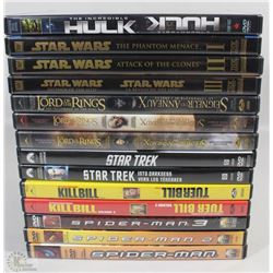 ACTION MOVIES. KILL BILL 1-2, LOTR 1-3, STAR WARS