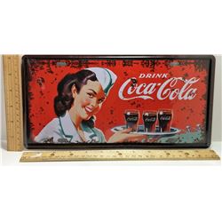 COCA-COLA VINTAGE STYLE TIN LICENSE PLATE