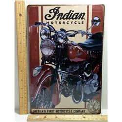 VINTAGE STYLE TIN INDIAN MOTORCYCLE SIGN